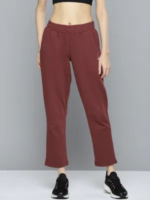 Alcis Women Maroon Solid Track Pant