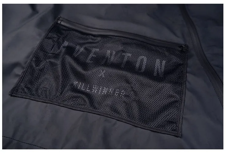 AVENTON X KILLWINNER CARPE DIEM MULTI FUNCTIONAL THICK HOODED SPORT JACKET IN BLACK