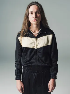 Black & Gold Viscose Track Top