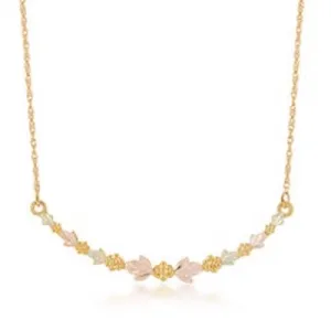 Black Hills Gold Leaf Smile Necklace