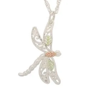 Black Hills Gold OR Sterling Silver Dragonfly Necklace