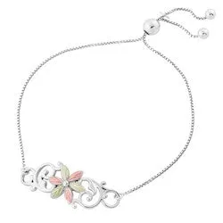 Black Hills Gold Sterling Silver Flower Bracelet