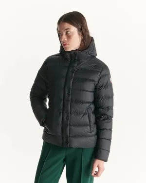 Black Jane straight hooded puffer jacket