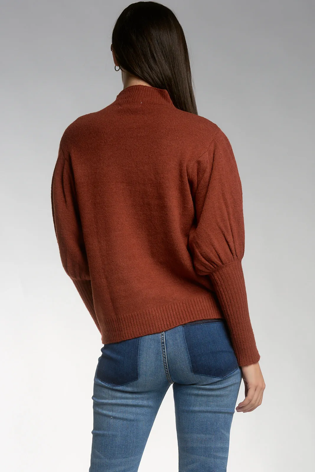 Burnt Orange Puff Slv Kira Sweater