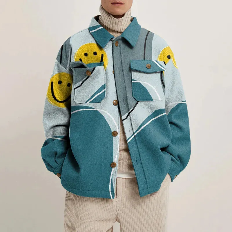 Casual Printed Pattern Men's Jacket