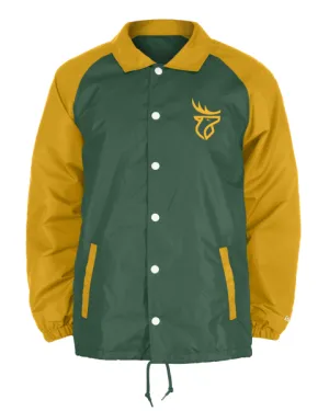 Edmonton Elks New Era Green & Gold Coaches Jacket