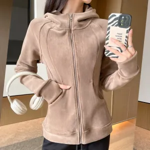 Fleece-lined Stand Collar Sweater Polar Fleece Clothes