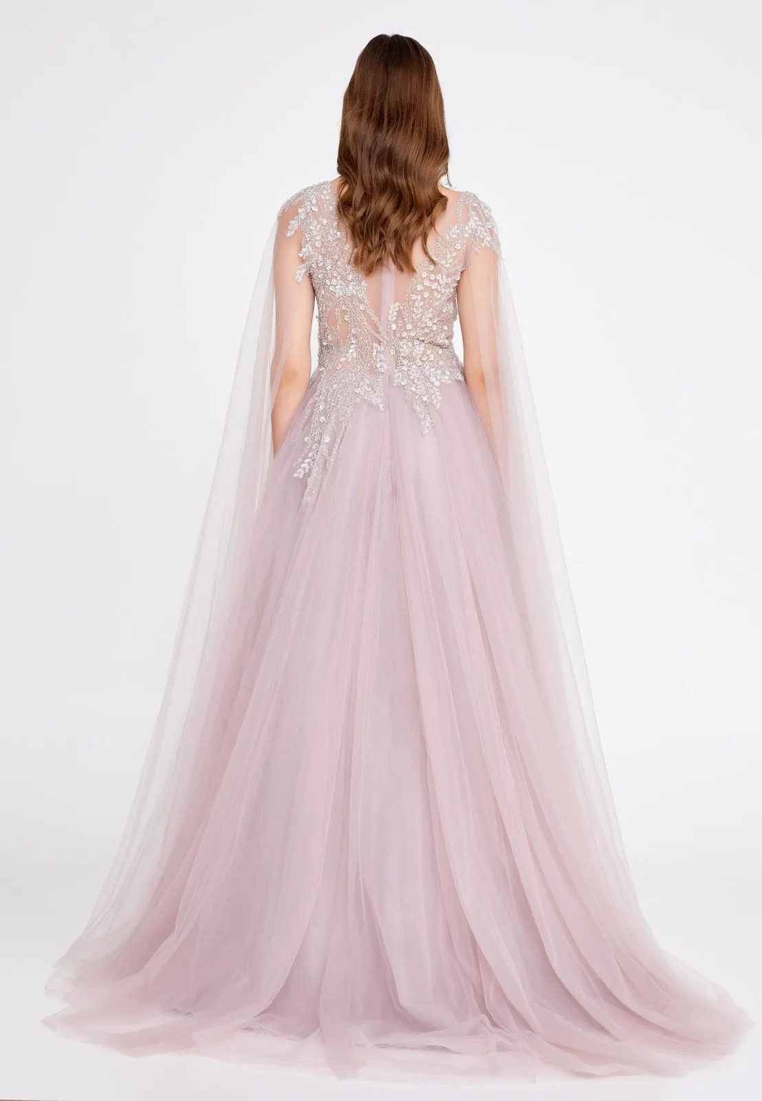 Flowy Shoulder Drape Dress