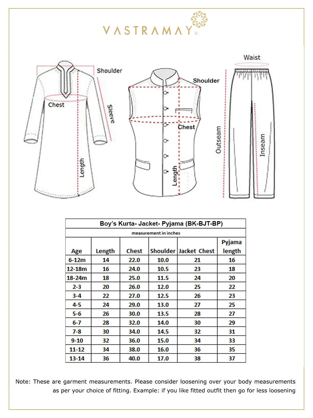 Jashvi Boys' Gold Cotton Silk Blend Kurta, Gold Nehru Jacket and Pyjama Set