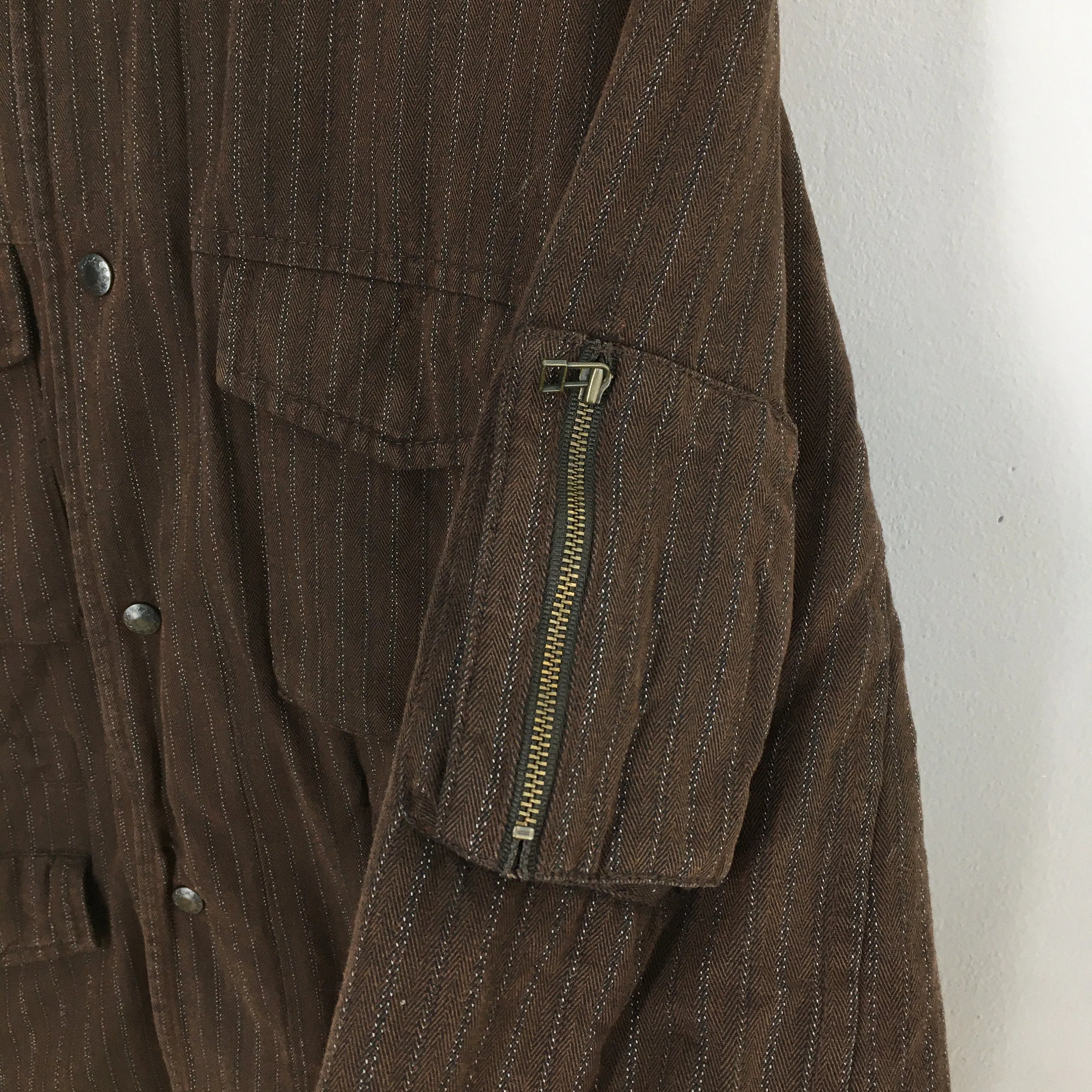 Kansai Jeans Stripes Winter Hoodie Jacket Large