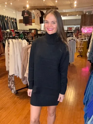 KAY SWEATER DRESS - BLACK