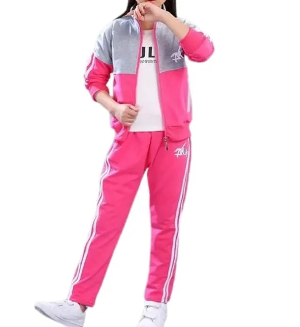 Kids Zipper Jacket Striped Pants