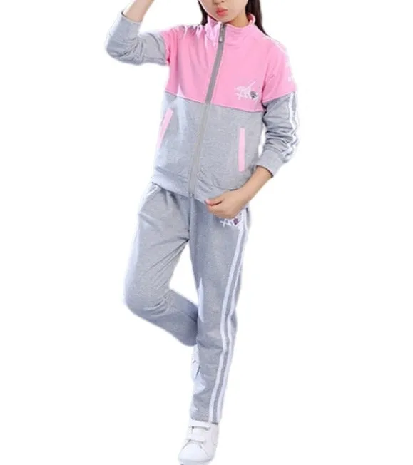 Kids Zipper Jacket Striped Pants
