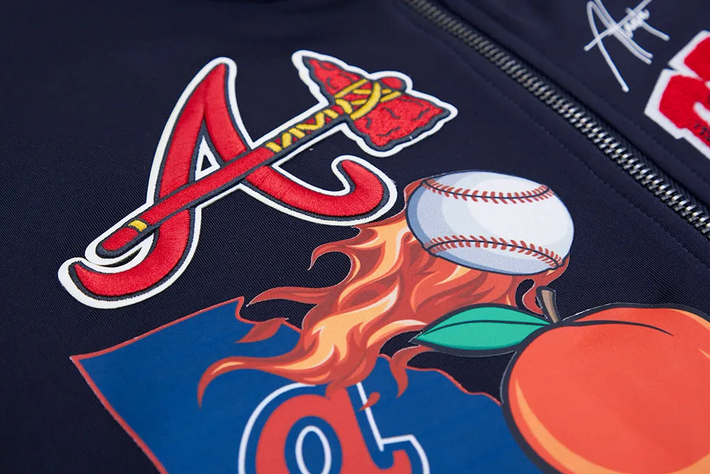 MLB ATLANTA BRAVES HOMETOWN MEN'S TRACK JACKET (MIDNIGHT NAVY/RED)