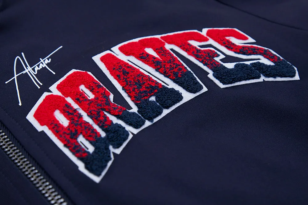 MLB ATLANTA BRAVES HOMETOWN MEN'S TRACK JACKET (MIDNIGHT NAVY/RED)