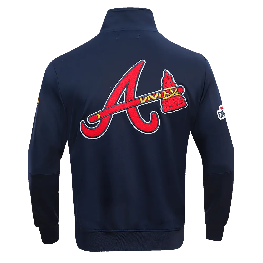 MLB ATLANTA BRAVES HOMETOWN MEN'S TRACK JACKET (MIDNIGHT NAVY/RED)