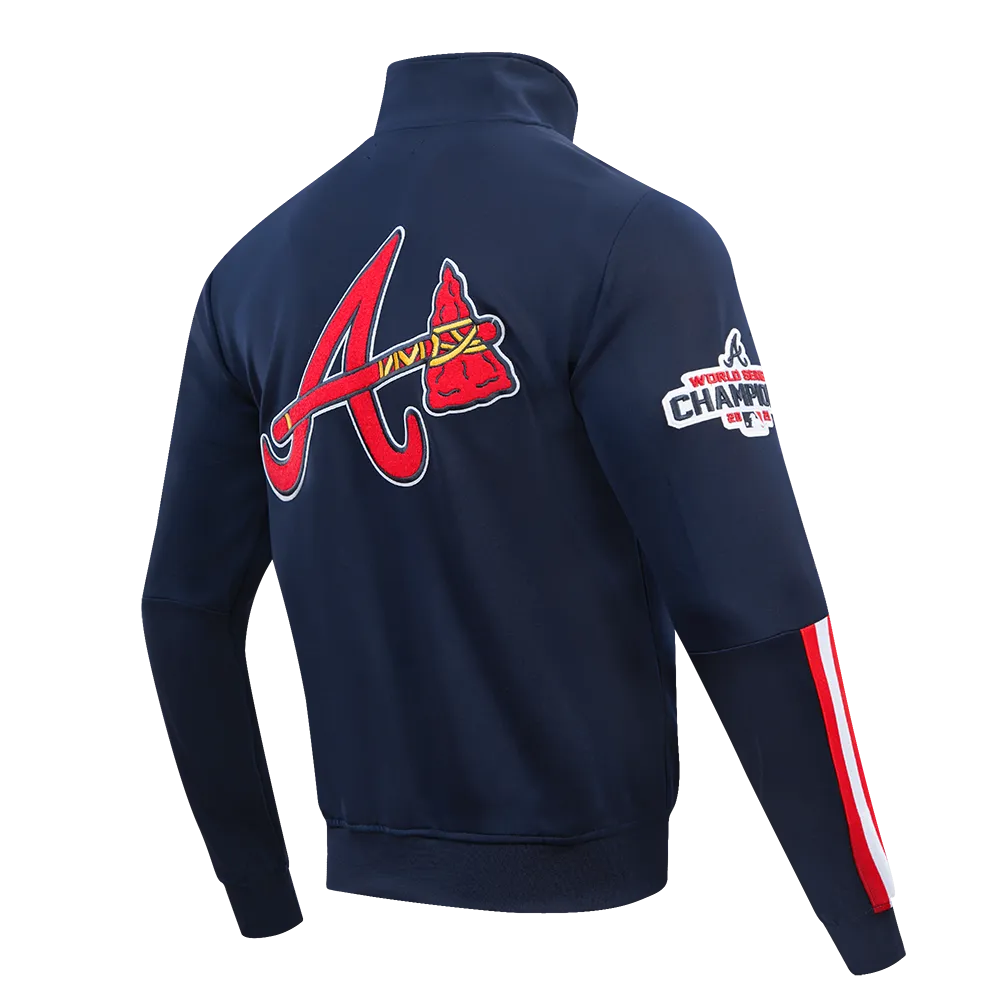 MLB ATLANTA BRAVES HOMETOWN MEN'S TRACK JACKET (MIDNIGHT NAVY/RED)