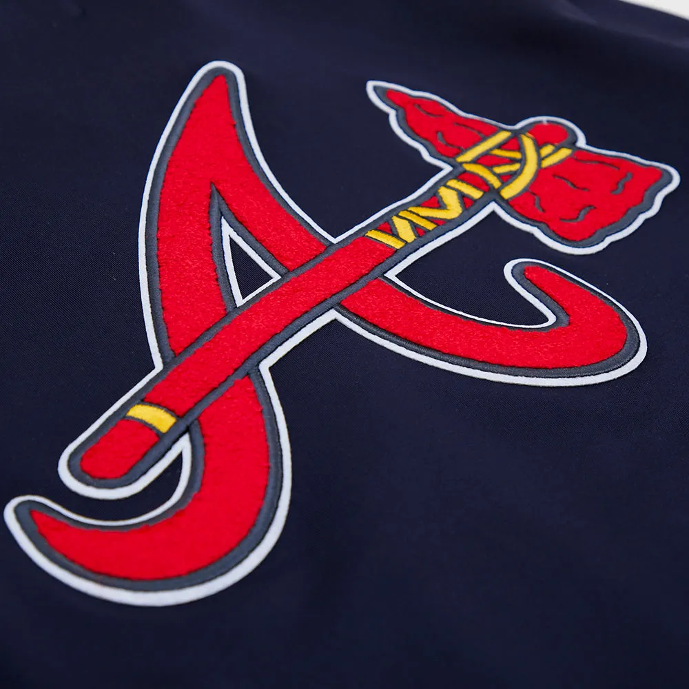 MLB ATLANTA BRAVES HOMETOWN MEN'S TRACK JACKET (MIDNIGHT NAVY/RED)
