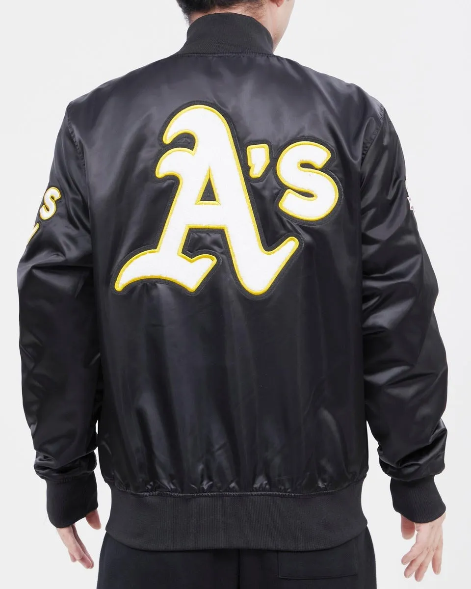 MLB OAKLAND ATHLETICS HOMETOWN MEN'S TRACK JACKET (BLACK)