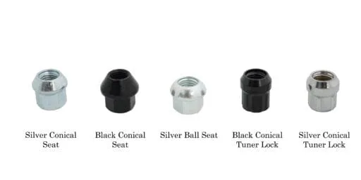 Motorsport Hardware 5-Lug (14 x 1.25 Thread) 78mm Black Bullet Nose Stud Kit