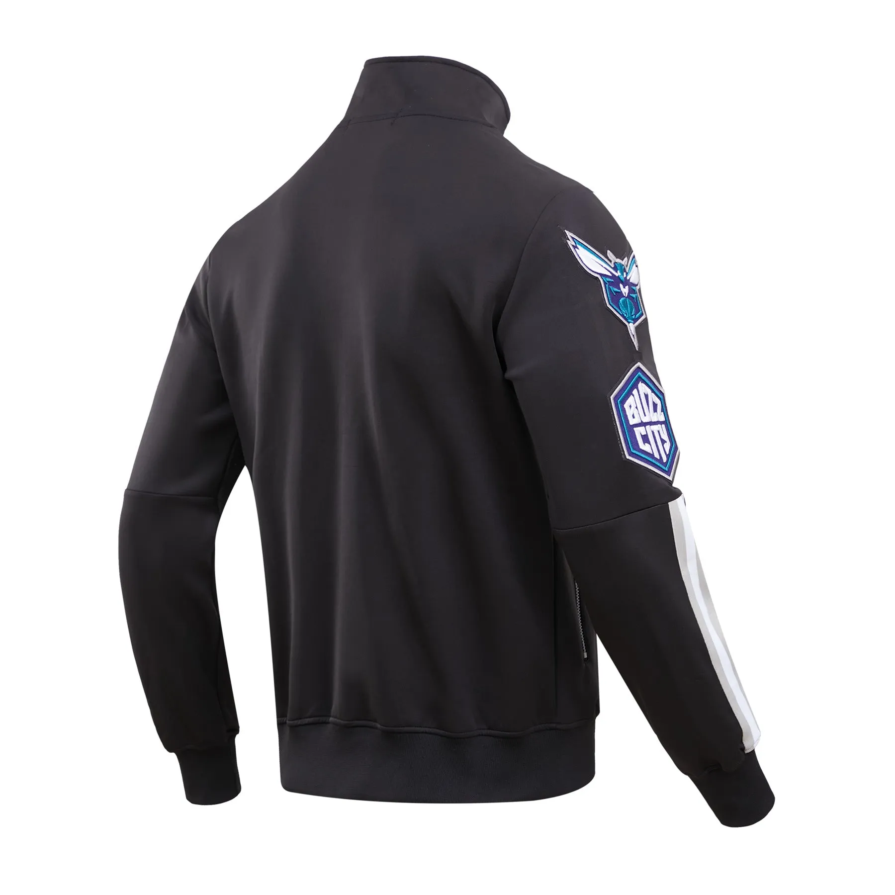 NBA CHARLOTTE HORNETS CLASSIC MEN'S TRACK JACKET (BLACK)