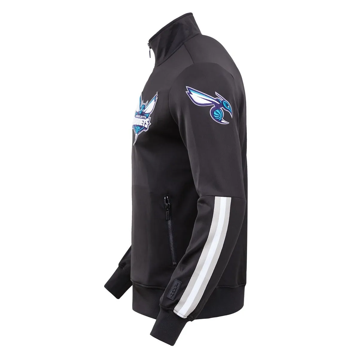 NBA CHARLOTTE HORNETS CLASSIC MEN'S TRACK JACKET (BLACK)