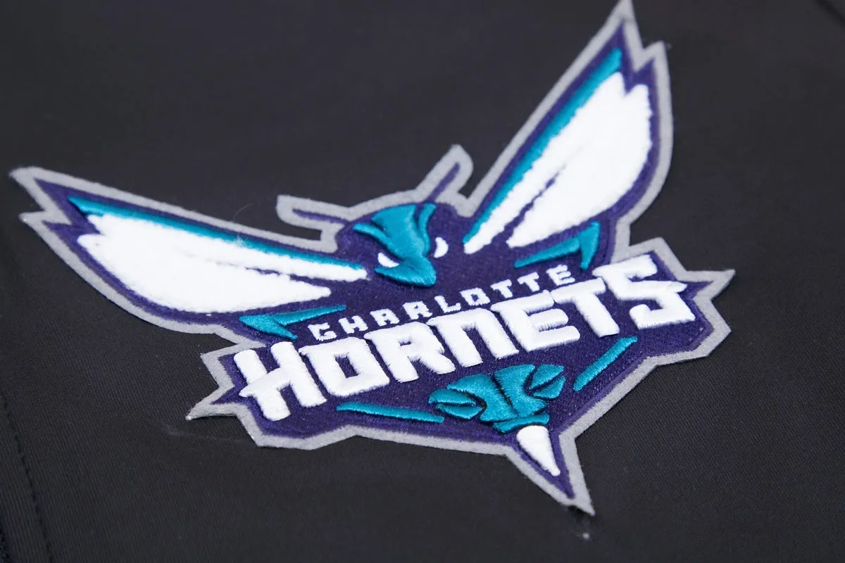 NBA CHARLOTTE HORNETS CLASSIC MEN'S TRACK JACKET (BLACK)