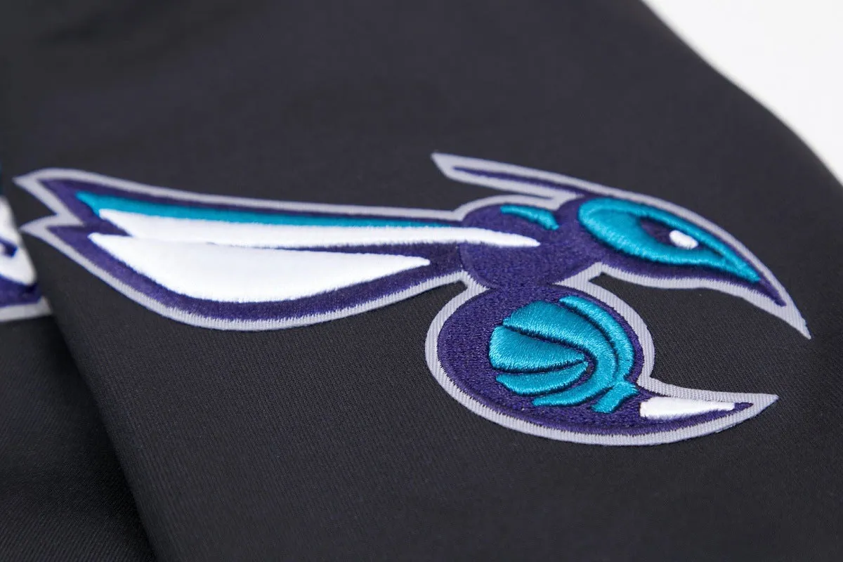 NBA CHARLOTTE HORNETS CLASSIC MEN'S TRACK JACKET (BLACK)