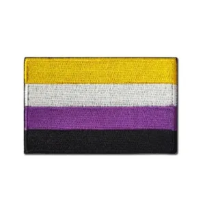 Non-binary Pride Velcro Embroidered Patch