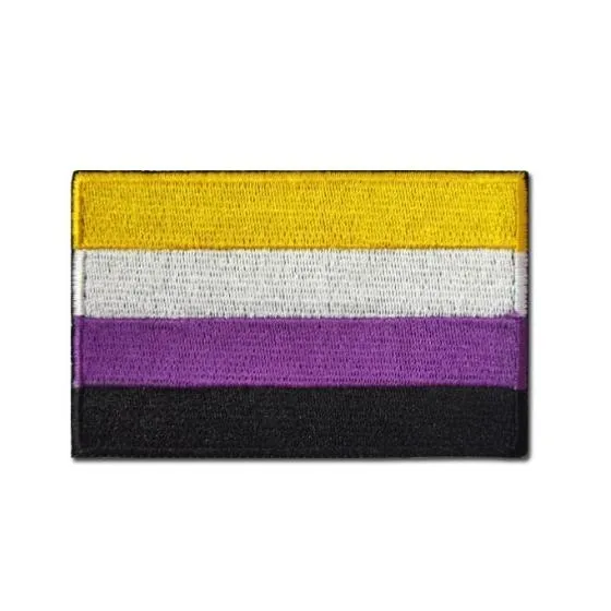 Non-binary Pride Velcro Embroidered Patch