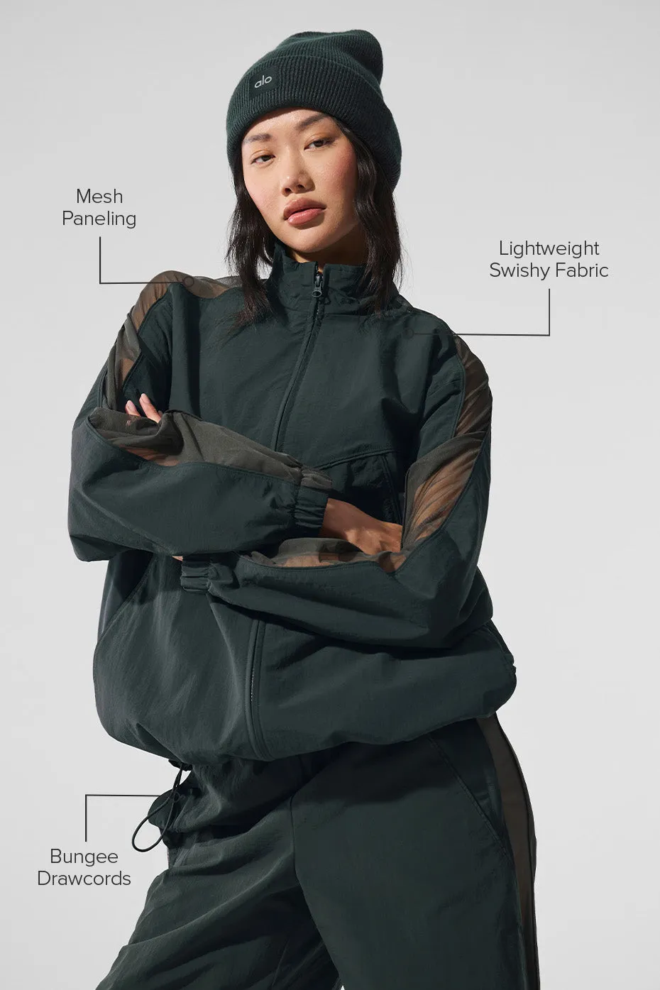 Origin Full-Zip Track Jacket - Charcoal Green