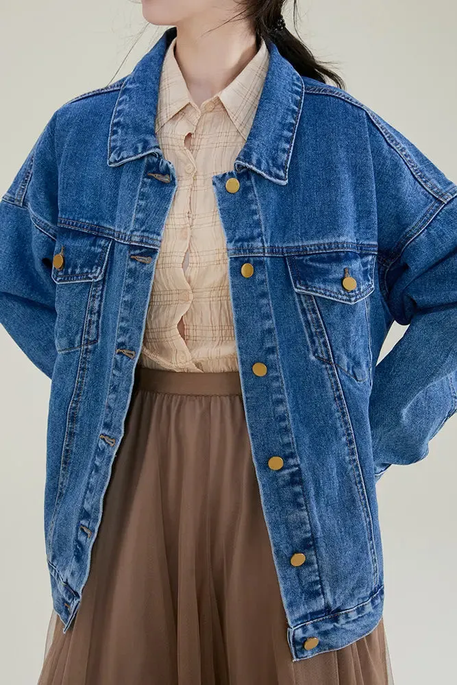 Oversized Long Denim Jacket