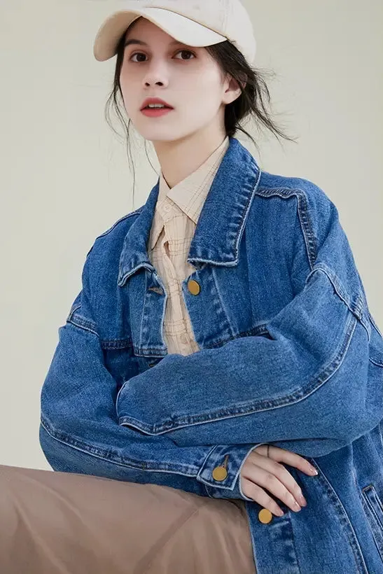 Oversized Long Denim Jacket