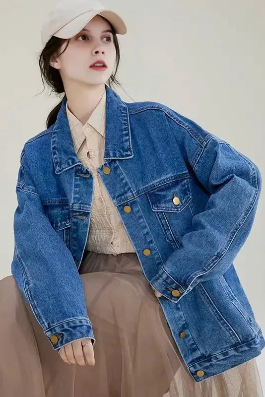 Oversized Long Denim Jacket