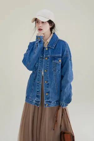Oversized Long Denim Jacket