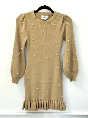 Pretty In Pearl Sweater Dress