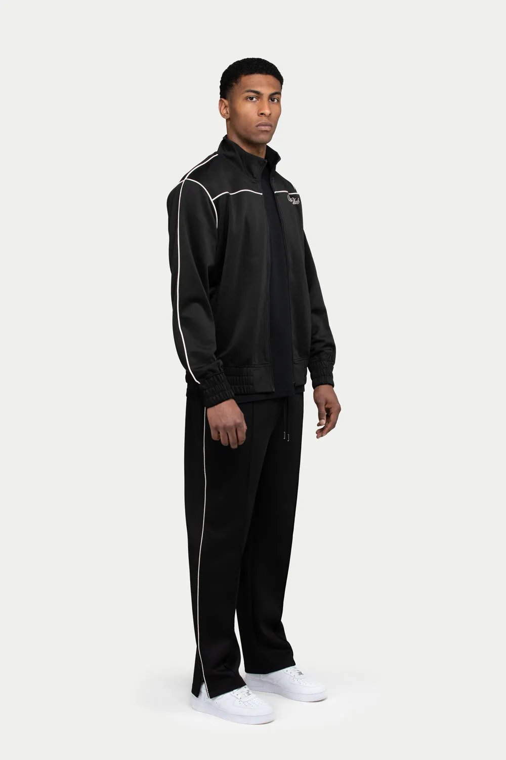 QC Pipes Track Jacket Black