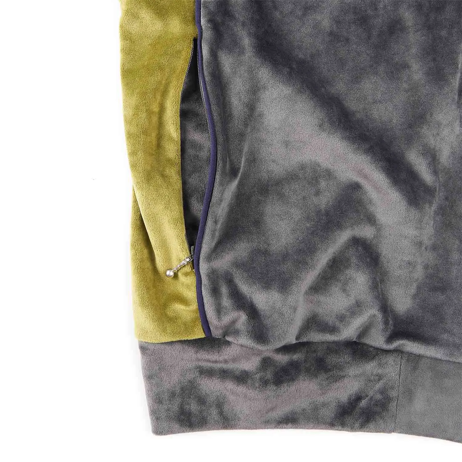 rassvet racer zip jacket (grey / green)
