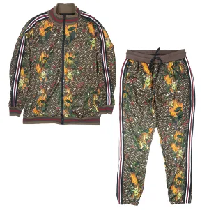 REASON TRACK JACKET & PANTS SET BROWN - A1-S100