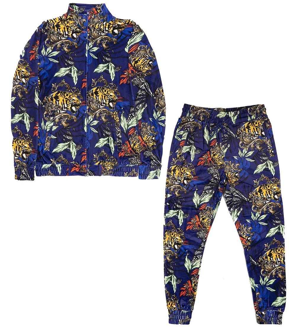 REBEL MINDS VELOUR TRACK SET NAVY - 122-847