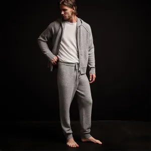 Recycled Cashmere Track Pant - Heather Grey