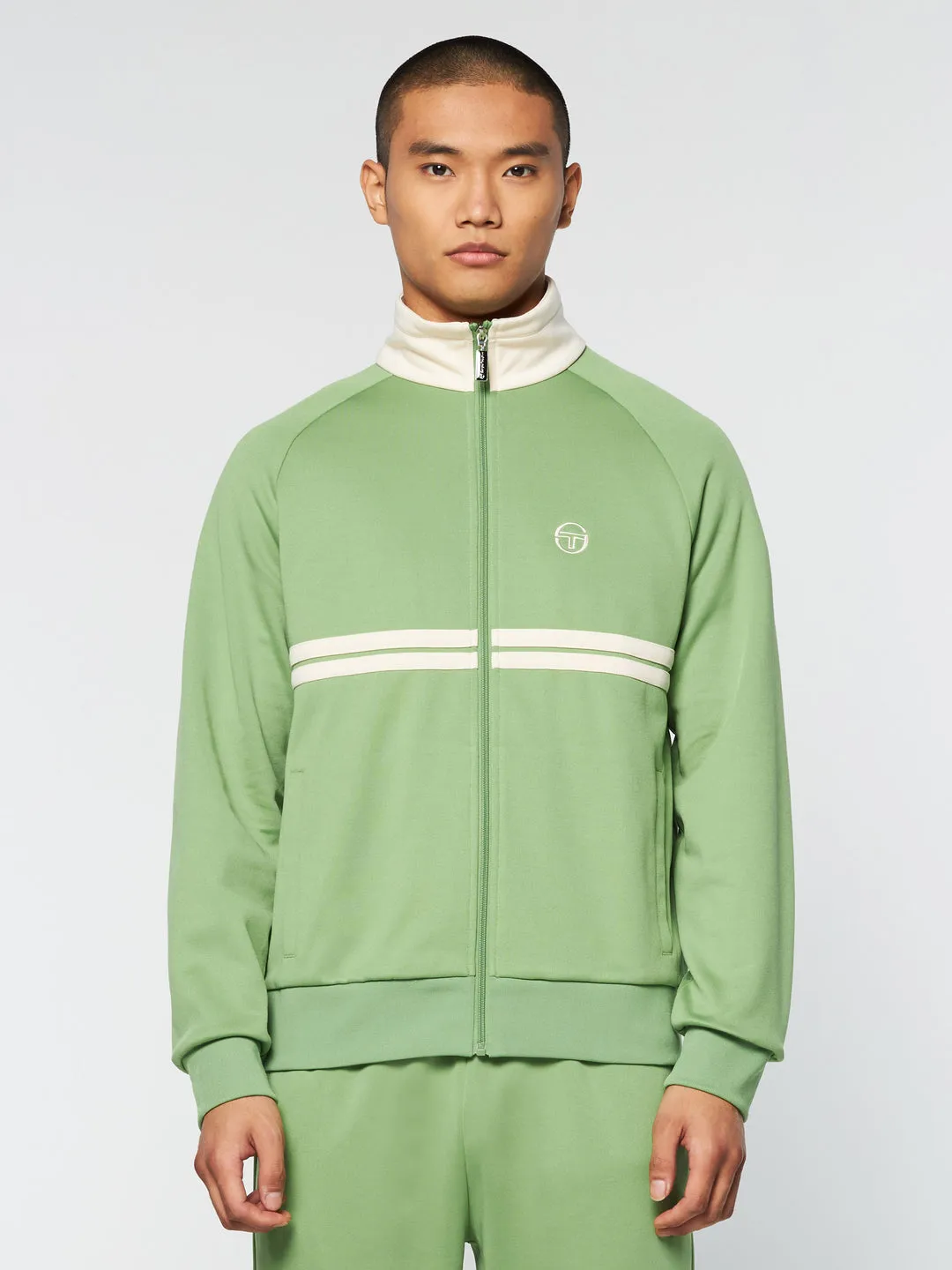 Sergio Tacchini DALLAS TRACK JACKET ARCHIVIO- JADE GREEN/ PEARL IVORY & Pants set