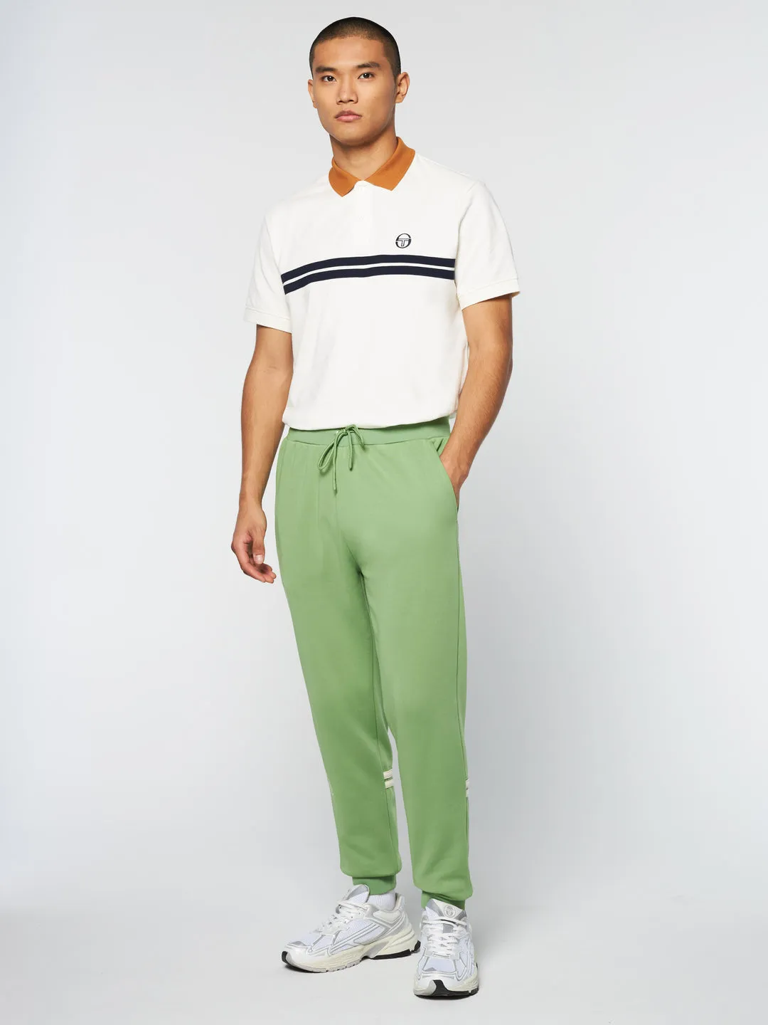 Sergio Tacchini DALLAS TRACK JACKET ARCHIVIO- JADE GREEN/ PEARL IVORY & Pants set