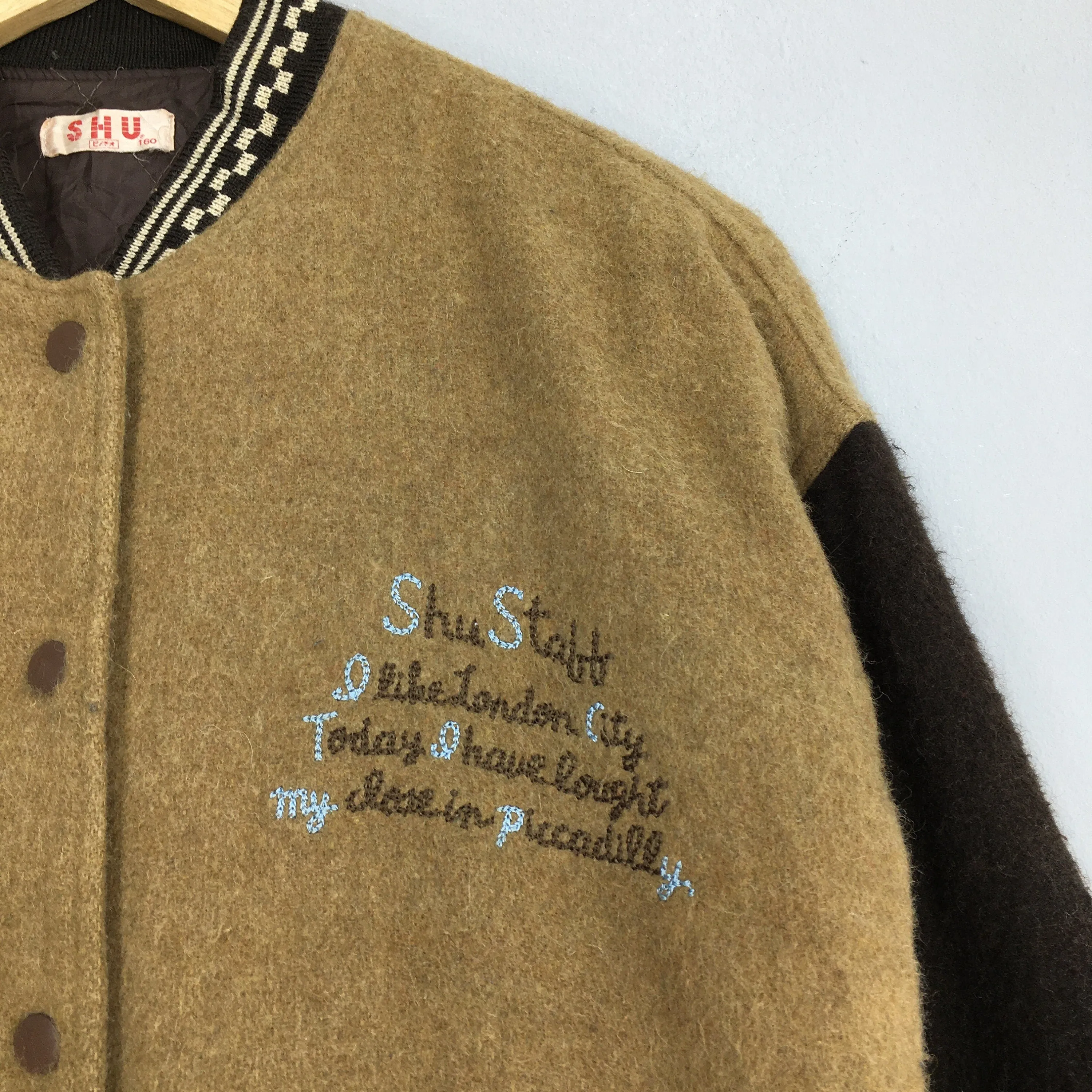Shu Japanese Streetwear Varsity Wool Stadium Jacket