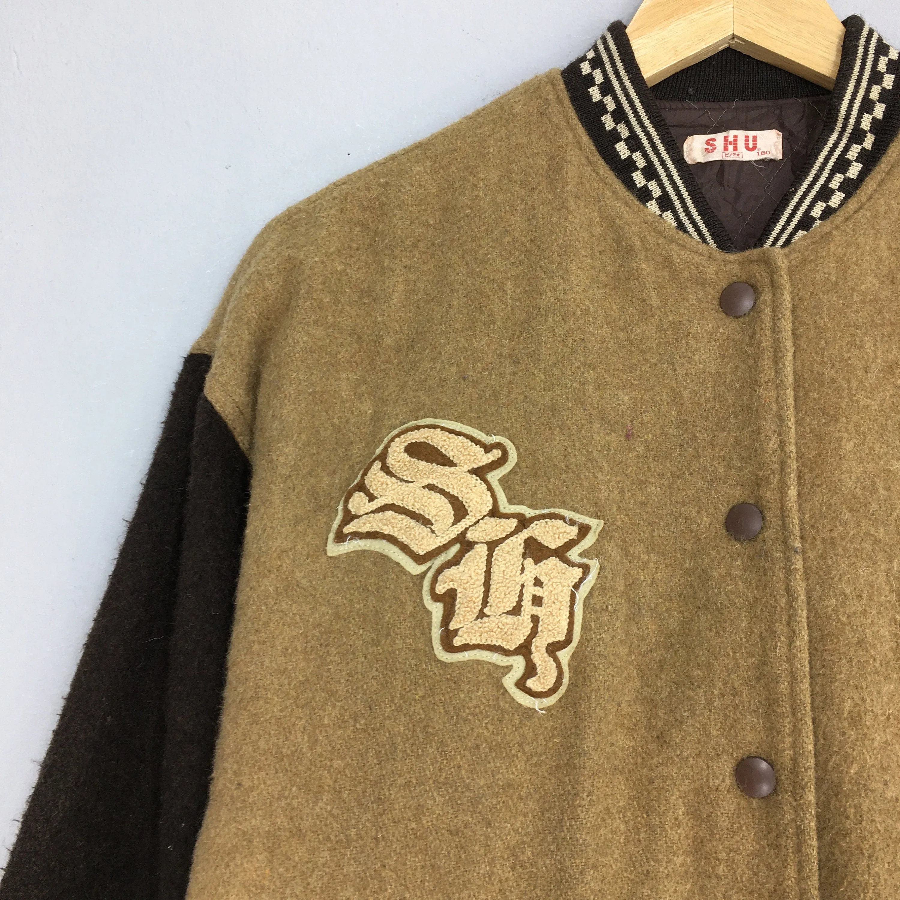 Shu Japanese Streetwear Varsity Wool Stadium Jacket