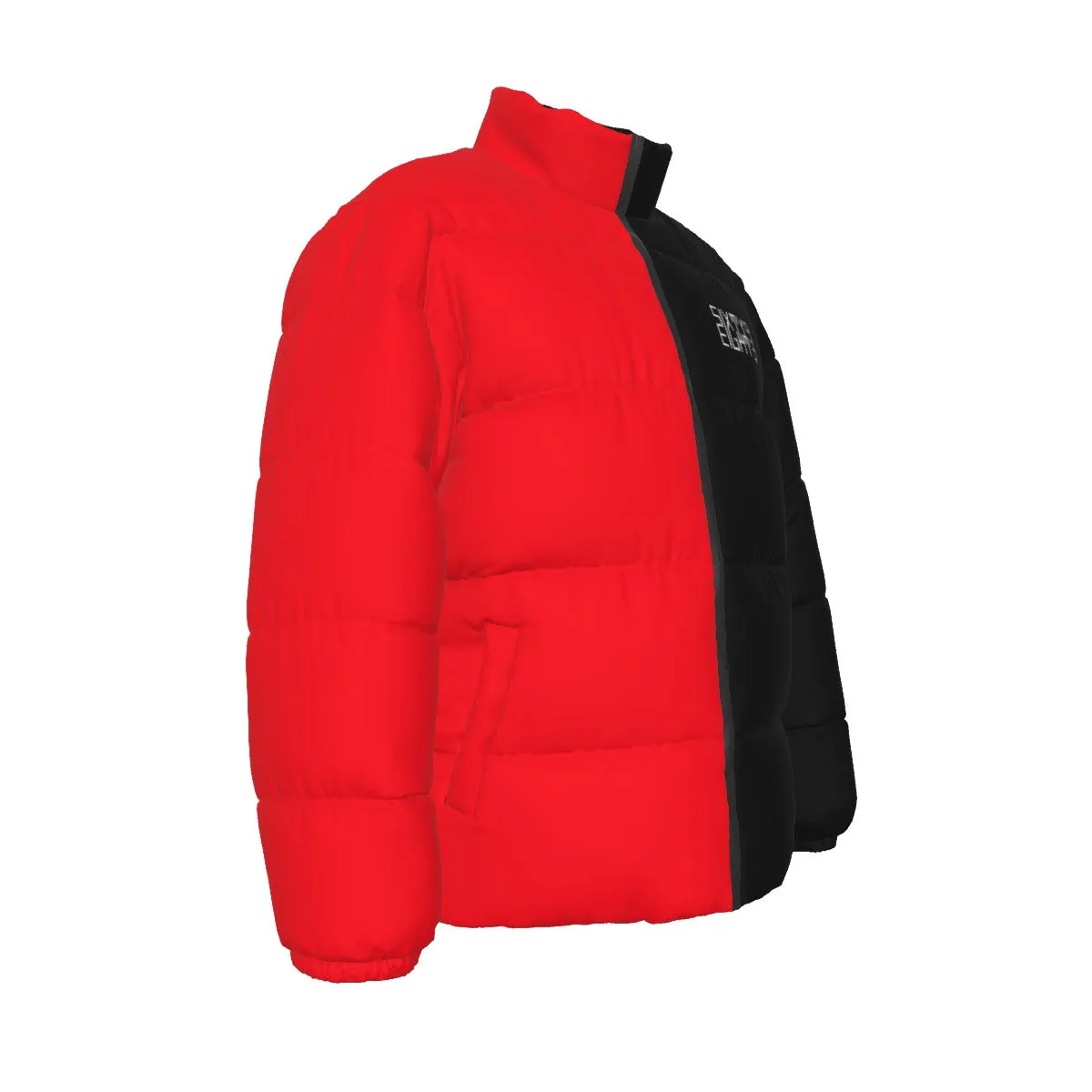 Sixty Eight 93 Logo White Red & Black Unisex Puffer Jacket