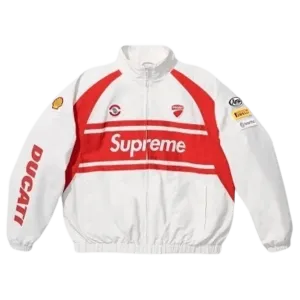 Supreme x Ducati Track Jacket 'White Red'