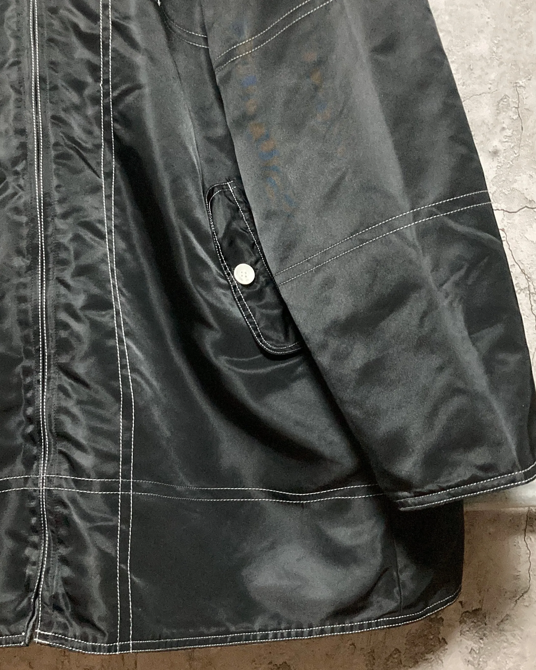 transformable nylon jacket unique design black