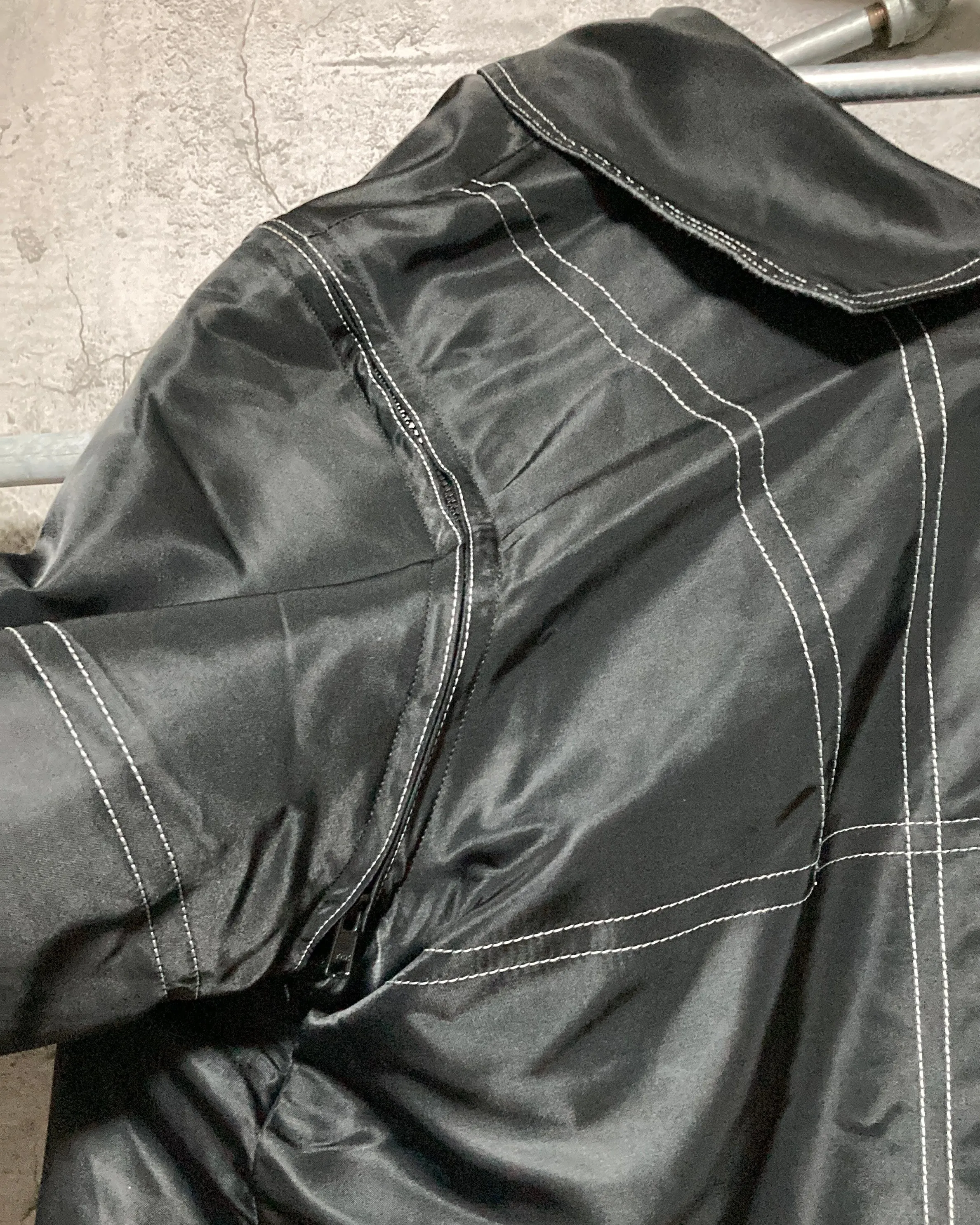 transformable nylon jacket unique design black