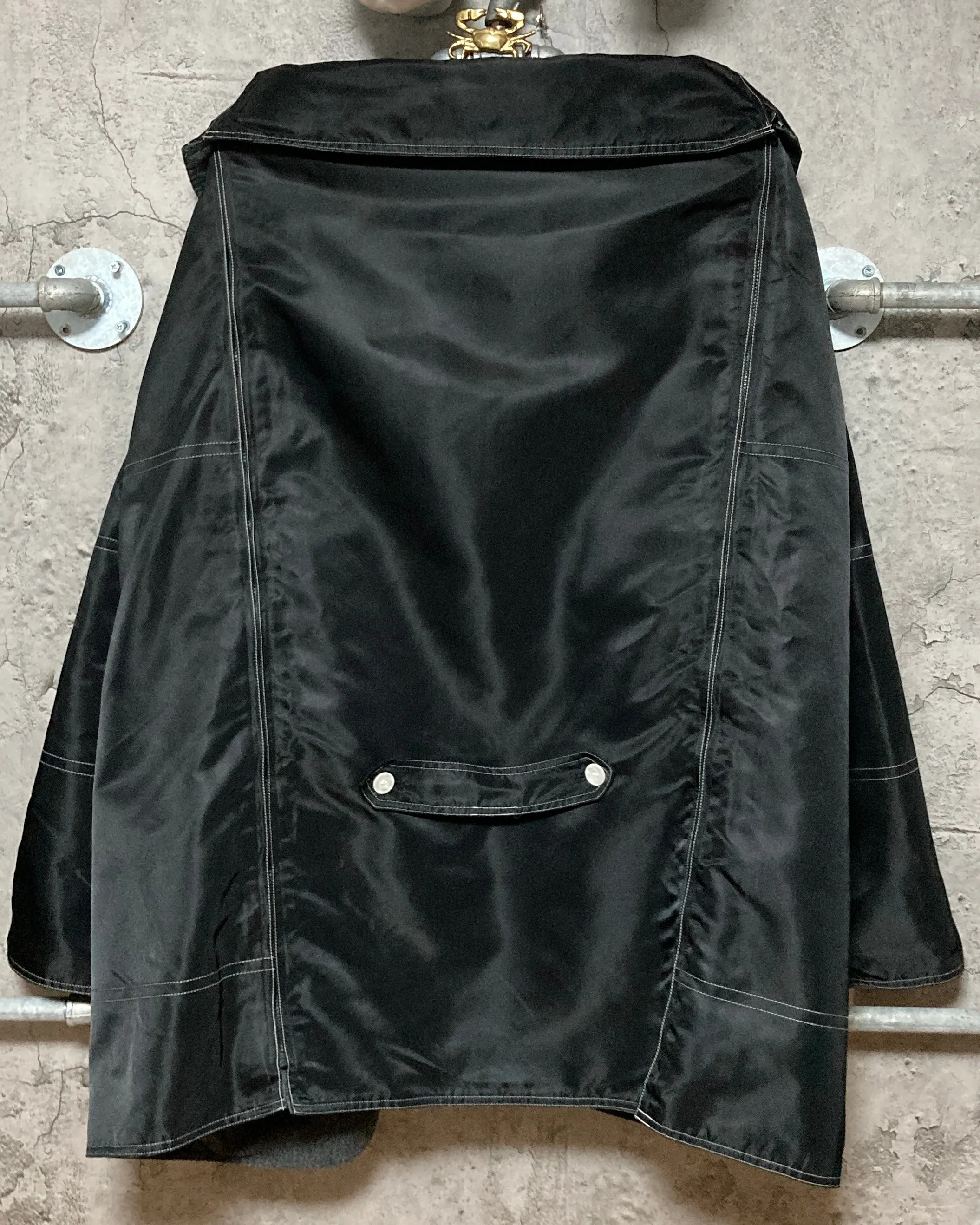 transformable nylon jacket unique design black